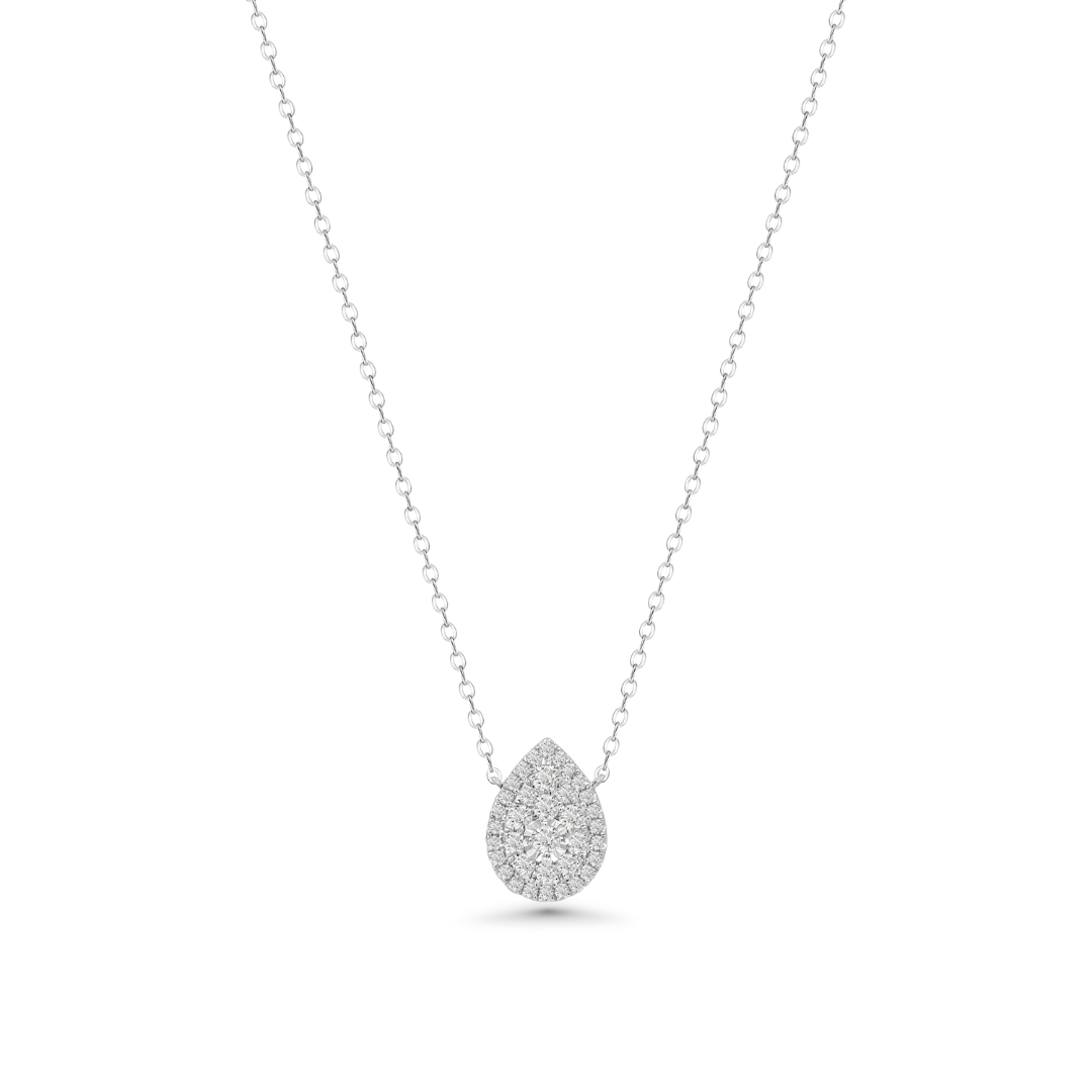 Illuminate Pear Natural Diamond Necklace - PLEASURE DIAMONDS L.L.C. 4