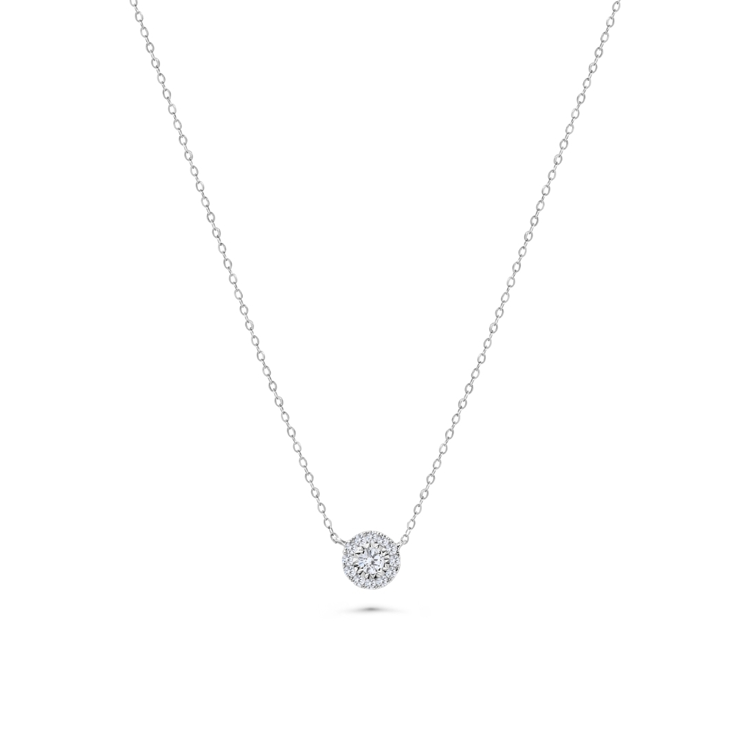 Illuminate Round Natural Diamond Necklace - PLEASURE DIAMONDS L.L.C. 3