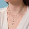 Illuminate Round Natural Diamond Necklace - PLEASURE DIAMONDS L.L.C. 12