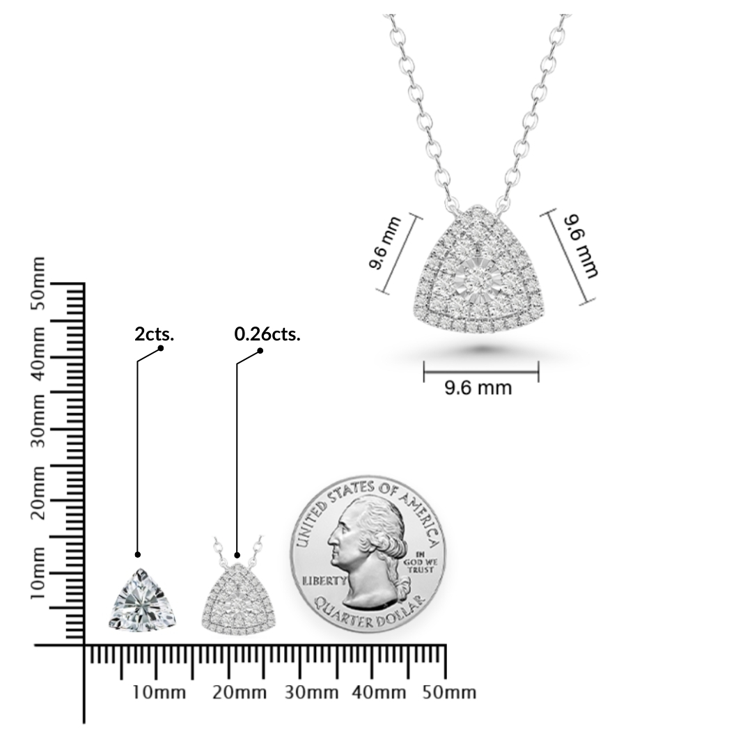 Illuminate Trillion Natural Diamond Necklace - PLEASURE DIAMONDS L.L.C. 4