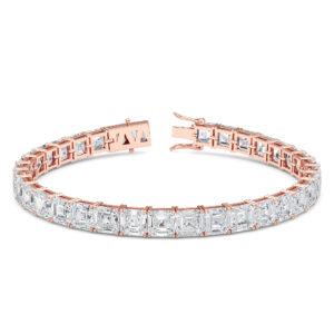 Asscher-Cut Diamond Tennis Bracelet