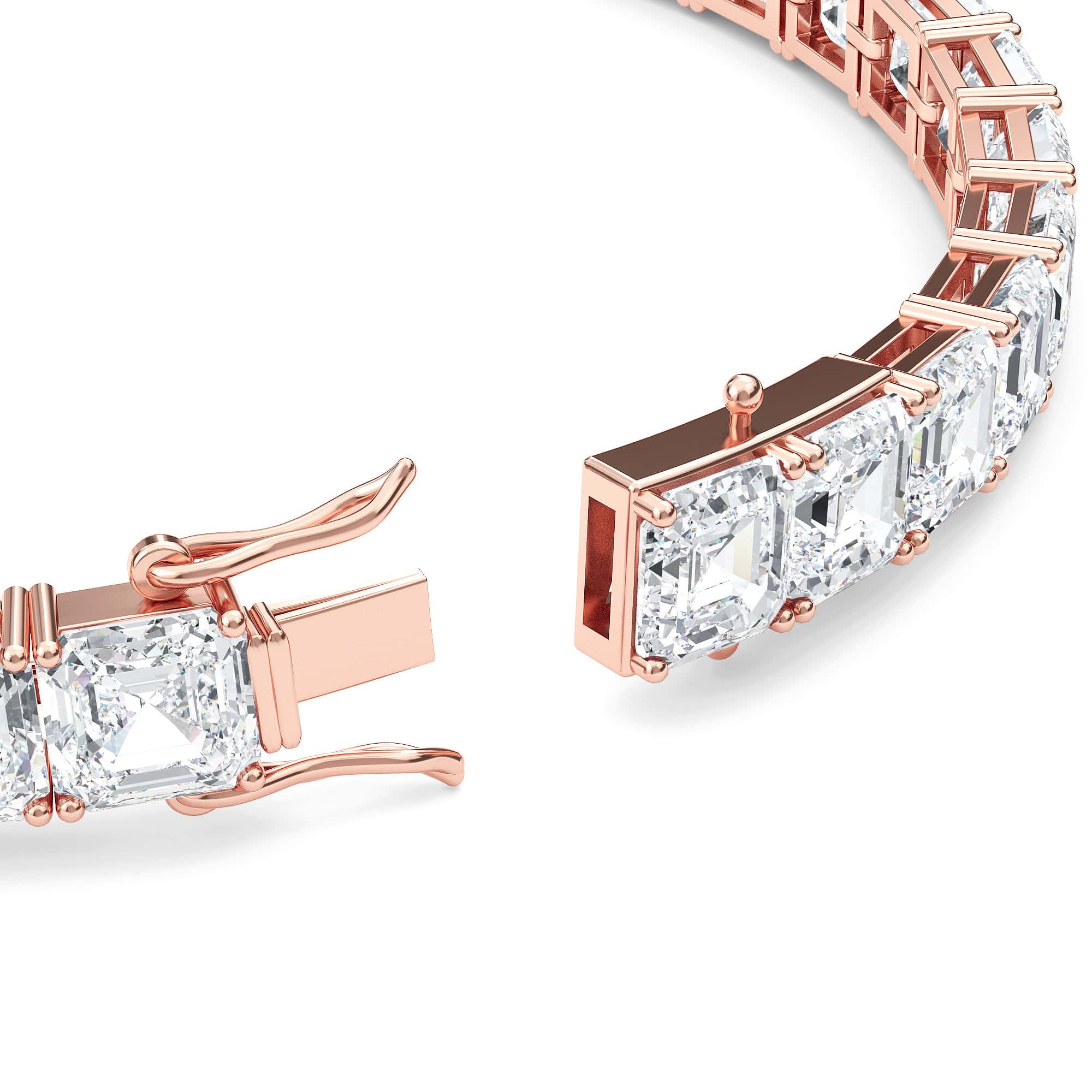 Asscher-Cut Diamond Tennis Bracelet - PLEASURE DIAMONDS L.L.C. 3