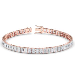 Emerald-Cut Diamond Tennis Bracelet (North-South)