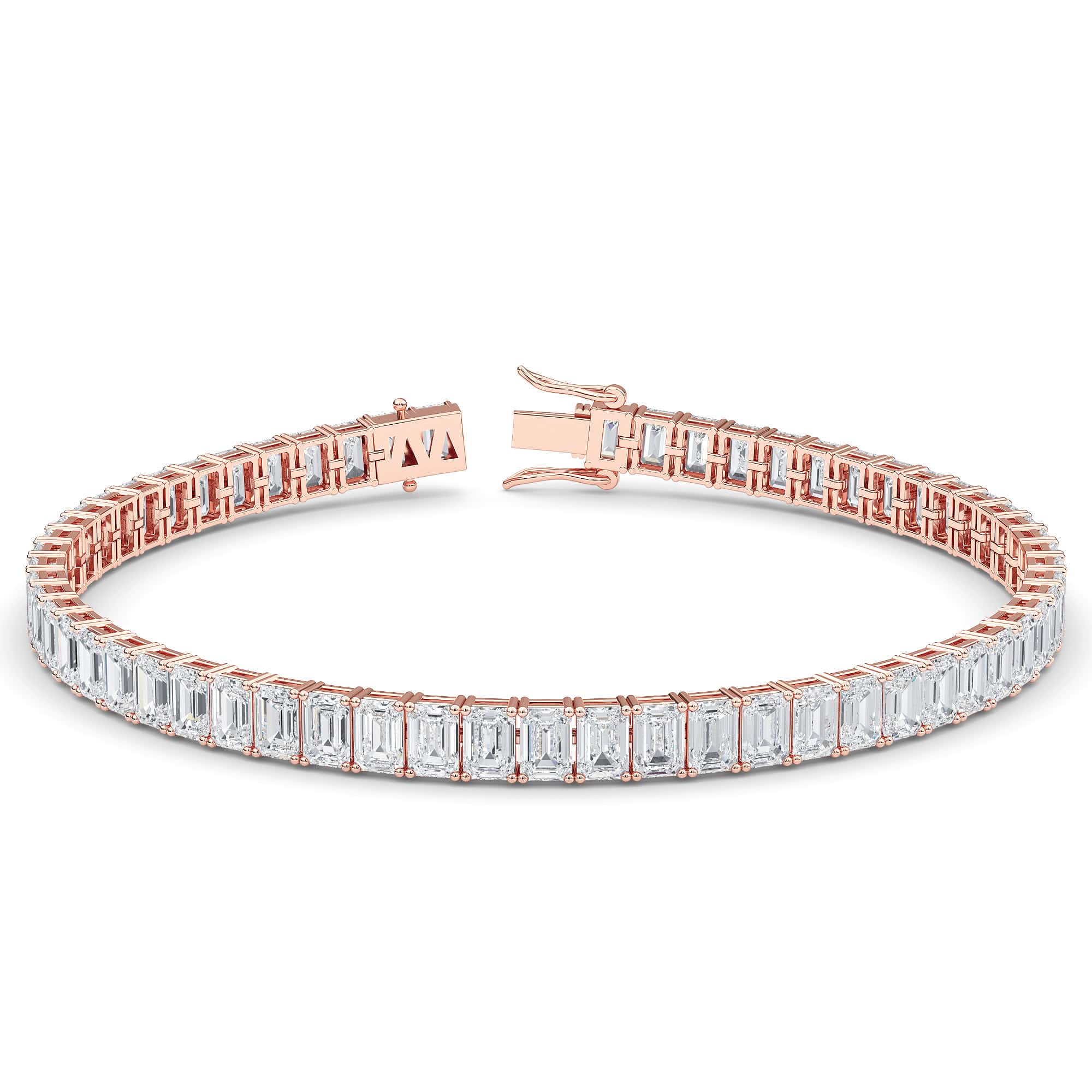Emerald-Cut Diamond Tennis Bracelet (North-South) - PLEASURE DIAMONDS L.L.C. 1