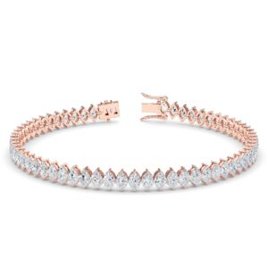Marquise-Cut Diamond Tennis Bracelet (North-South)