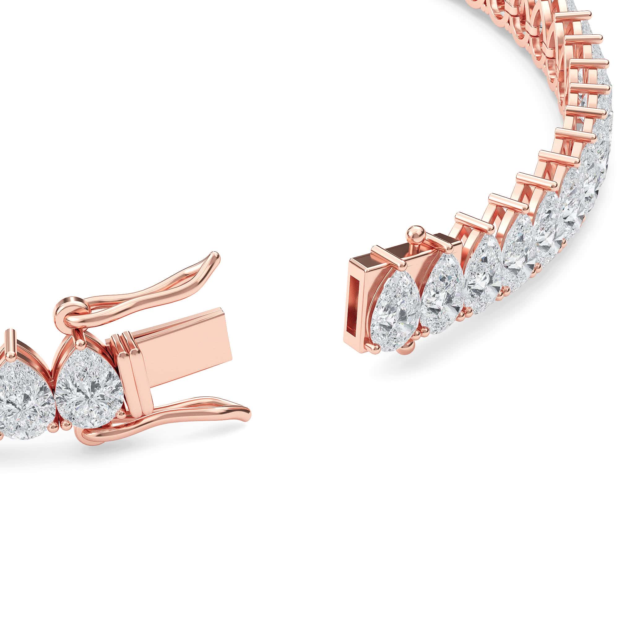 Pear-Cut Diamond Tennis Bracelet (North-South) - PLEASURE DIAMONDS L.L.C. 3