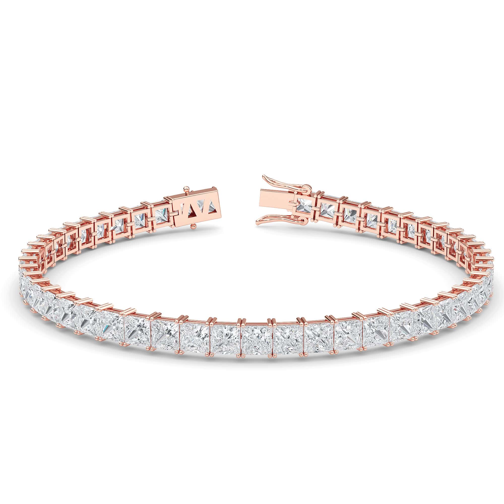 Princess-Cut Diamond Tennis Bracelet - PLEASURE DIAMONDS L.L.C. 1