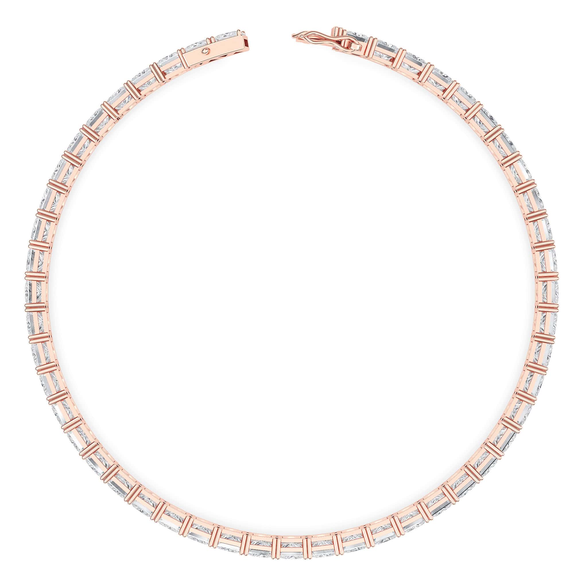 Princess-Cut Diamond Tennis Bracelet - PLEASURE DIAMONDS L.L.C. 4