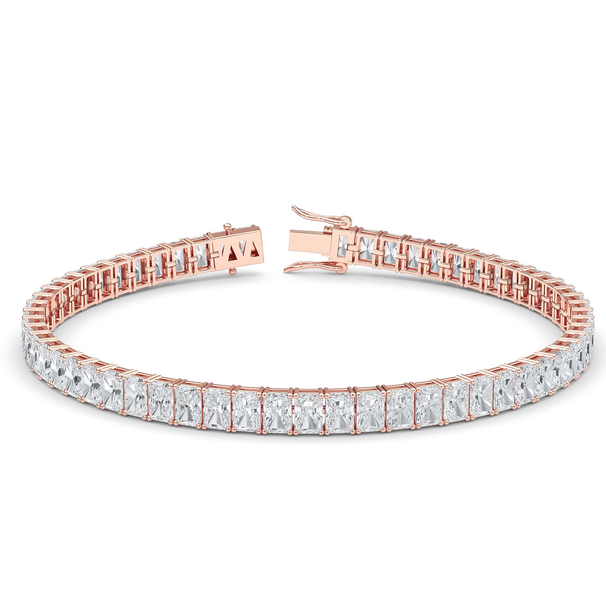 Radiant-Cut Diamond Tennis Bracelet (North-South) - PLEASURE DIAMONDS L.L.C. 1