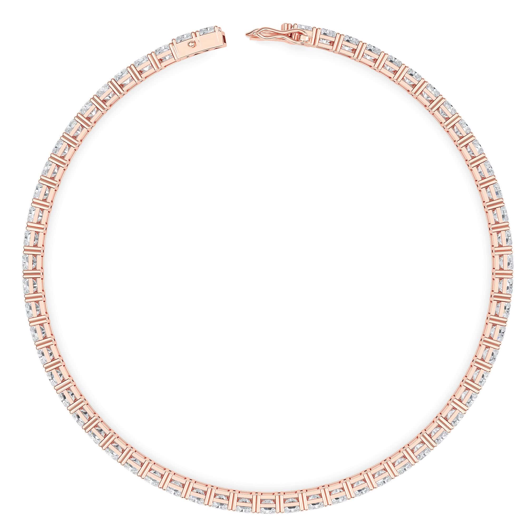 Radiant-Cut Diamond Tennis Bracelet (North-South) - PLEASURE DIAMONDS L.L.C. 4