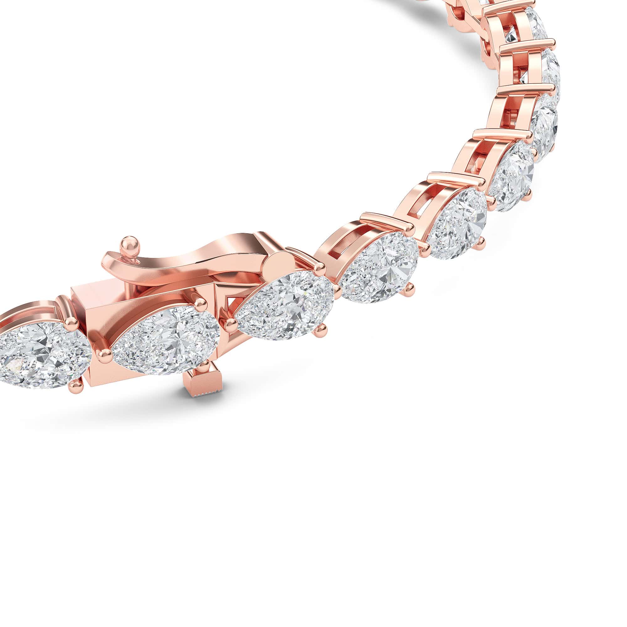 Pear-Cut Diamond Tennis Bracelet (East-West) - PLEASURE DIAMONDS L.L.C. 3