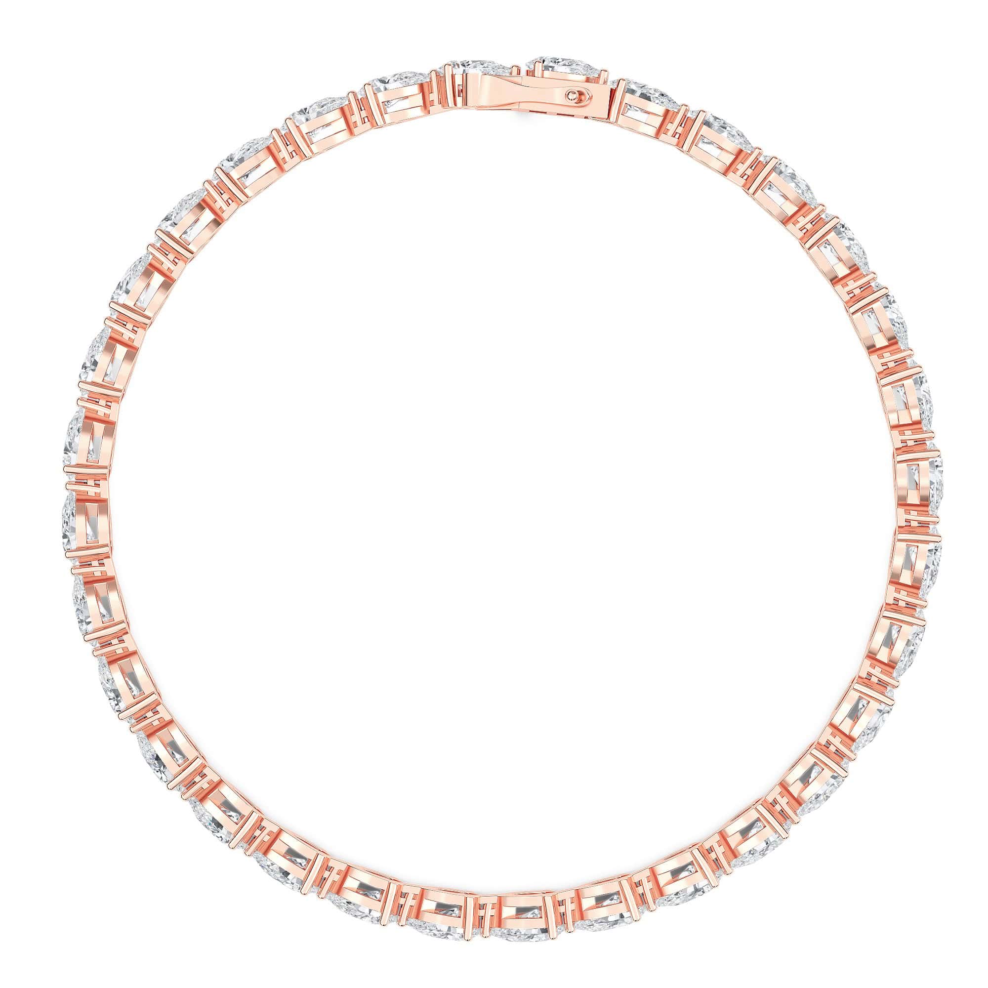 Pear-Cut Diamond Tennis Bracelet (East-West) - PLEASURE DIAMONDS L.L.C. 4