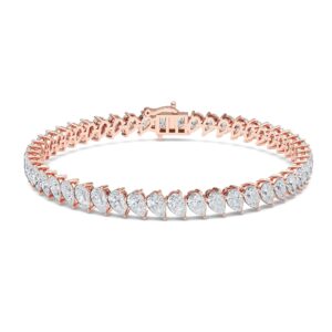 Pear-Cut Diamond Tennis Bracelet (Slanting)