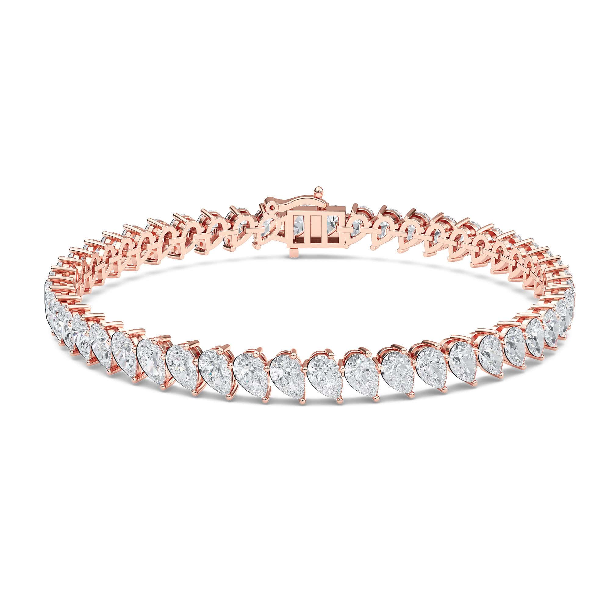 Pear-Cut Diamond Tennis Bracelet (Slanting) - PLEASURE DIAMONDS L.L.C. 1