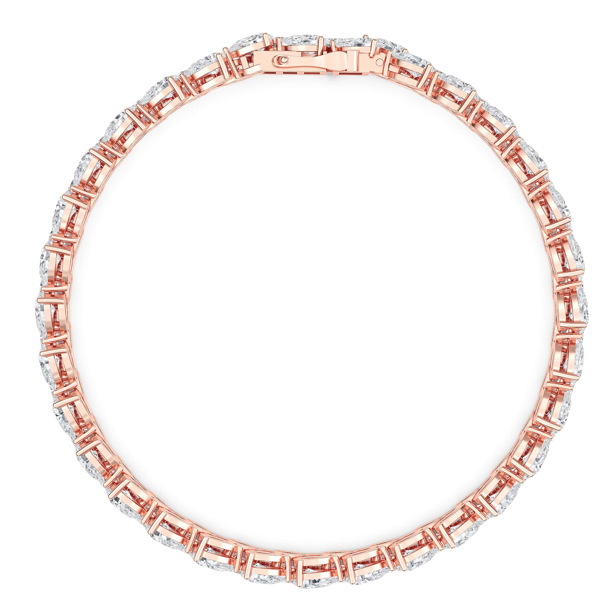Pear-Cut Diamond Tennis Bracelet (Double Line) - PLEASURE DIAMONDS L.L.C. 4