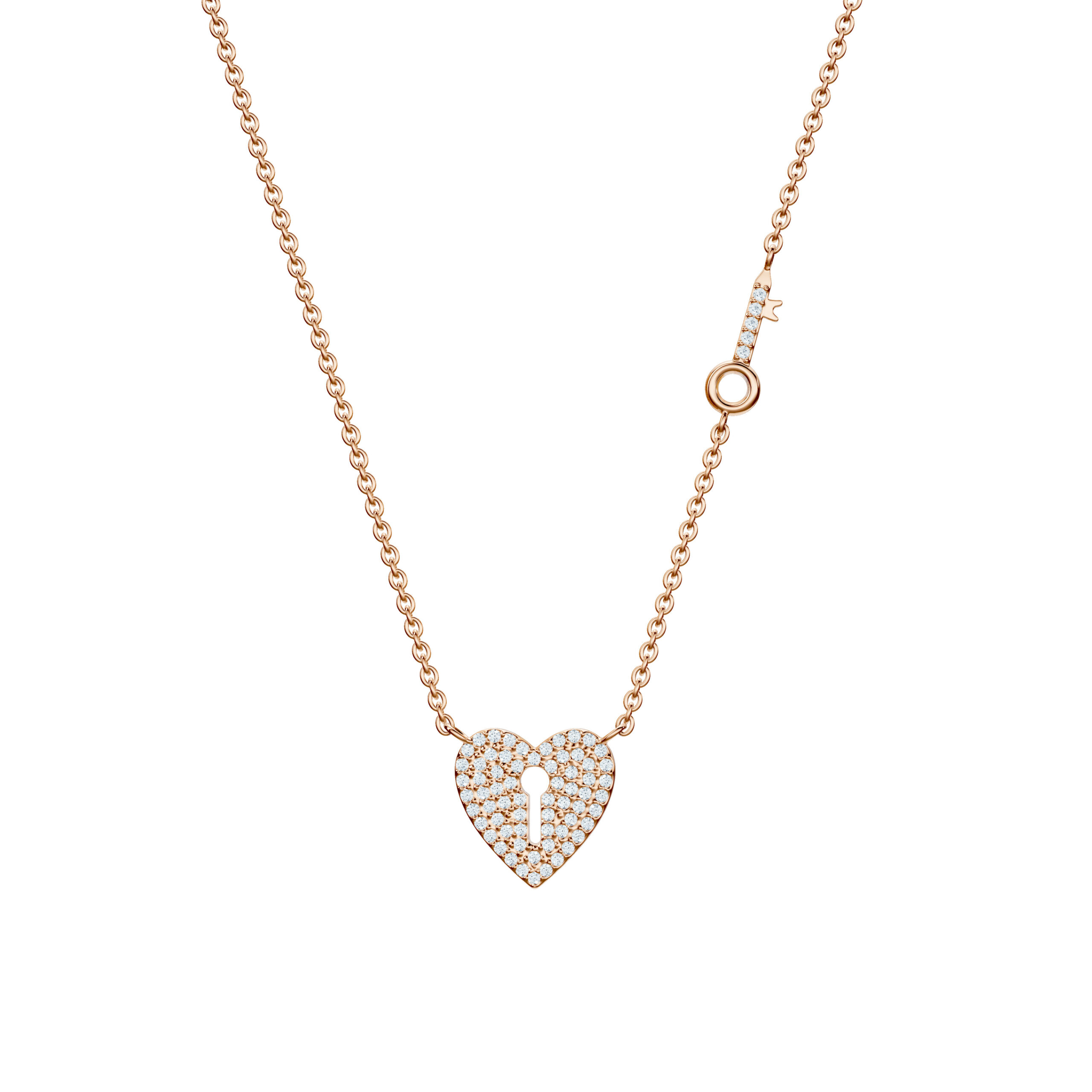 Heart Lock Necklace - PLEASURE DIAMONDS L.L.C. 4