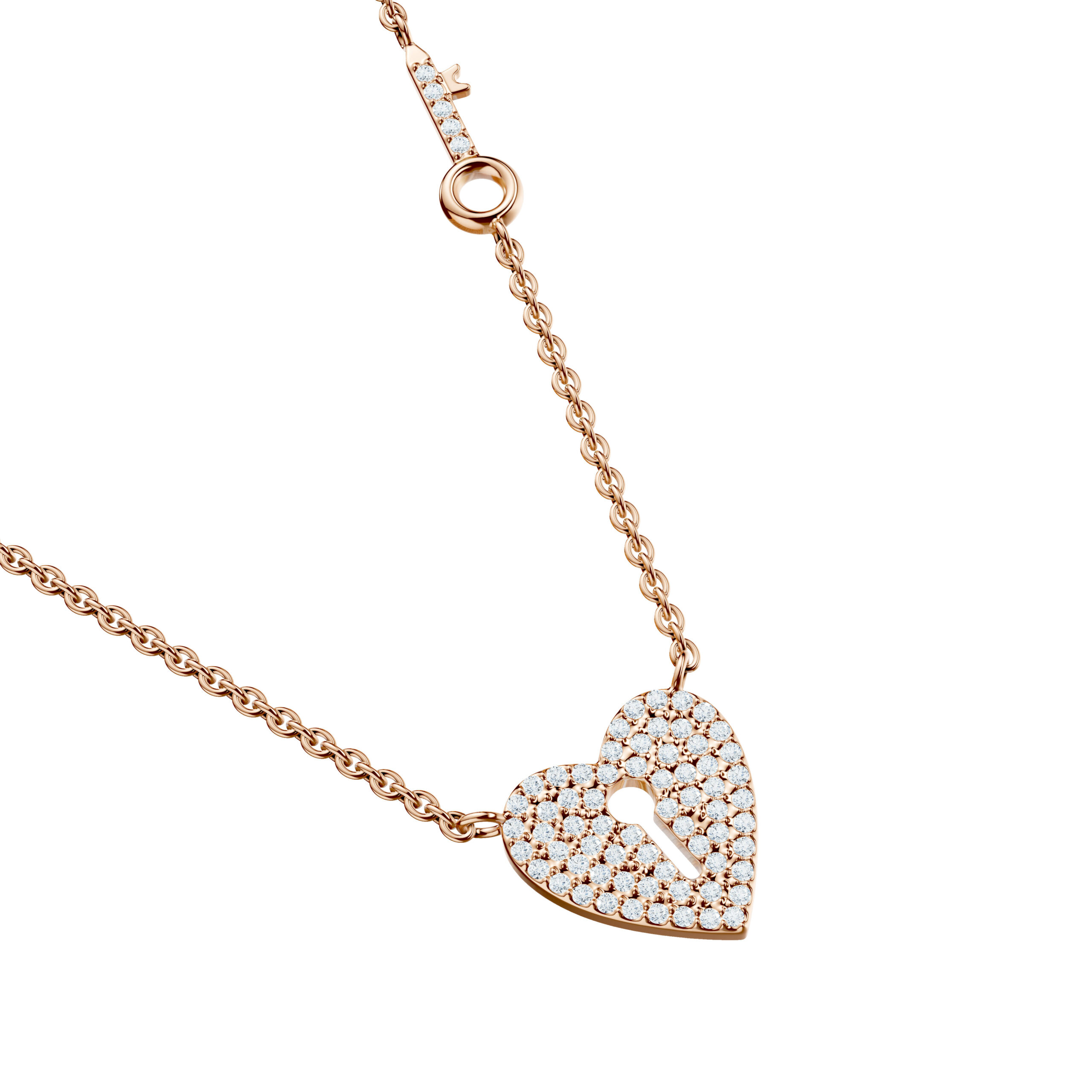 Heart Lock Necklace - PLEASURE DIAMONDS L.L.C. 3
