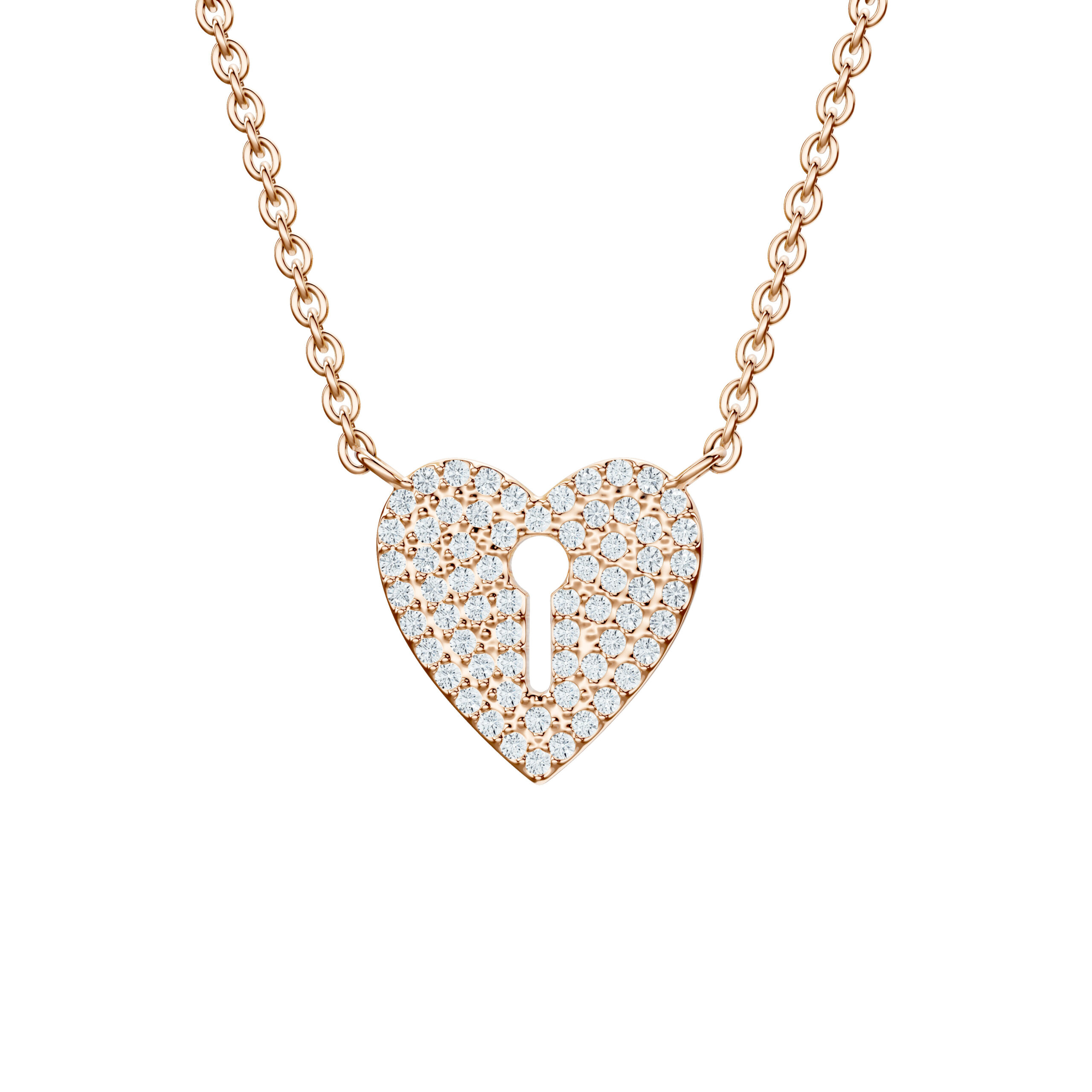 Heart Lock Necklace - PLEASURE DIAMONDS L.L.C. 1
