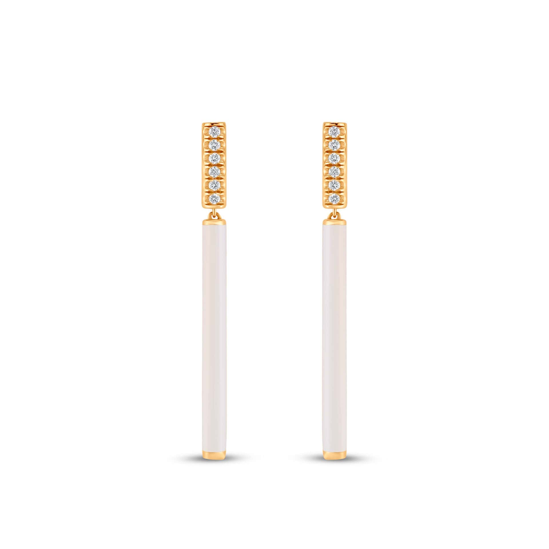 Ivory Beam Earrings - PLEASURE DIAMONDS L.L.C. 1