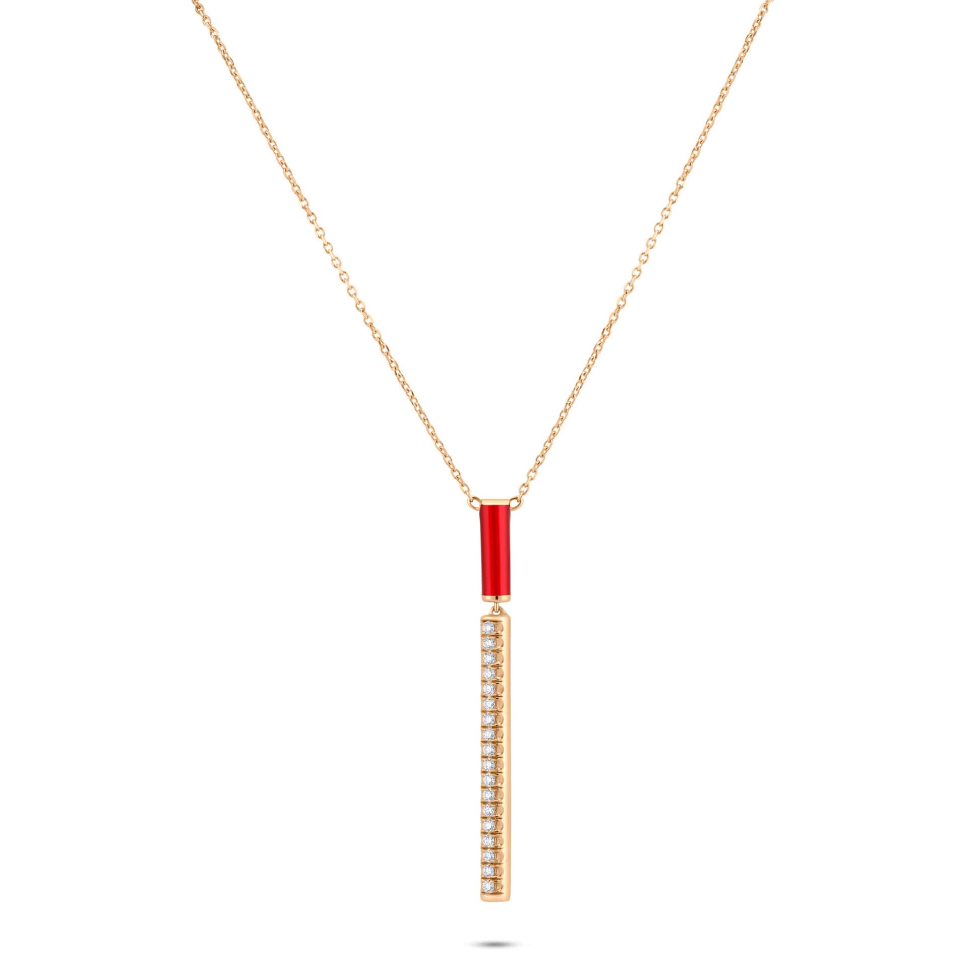 Crimson Beam Necklace - PLEASURE DIAMONDS L.L.C. 1