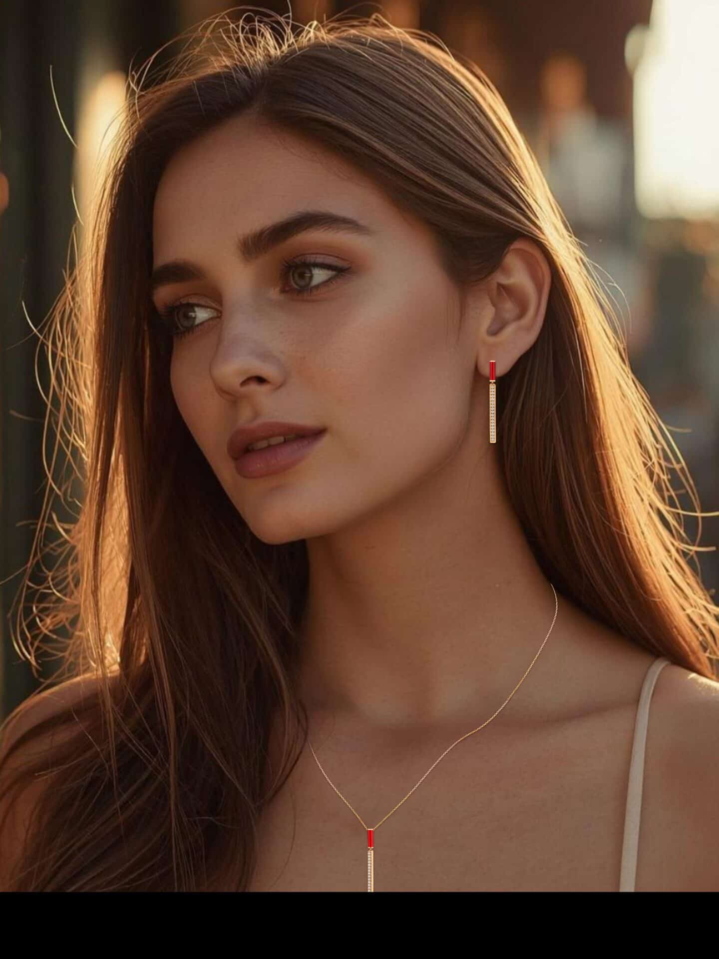 Crimson Beam Earrings - PLEASURE DIAMONDS L.L.C. 2